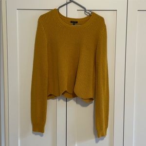 Dynamite Mustard Crop Sweater